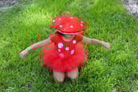 Image 3 of Mushroom Tutu Leotard Bodysuit Girls Spring Birthday Halloween Set