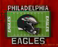 Image 1 of Philadelphia Eagles Team Logo, 3D Wooden Wall Decor Hanging Art