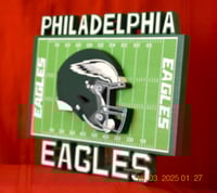 Image 3 of Philadelphia Eagles Team Logo, 3D Wooden Wall Decor Hanging Art