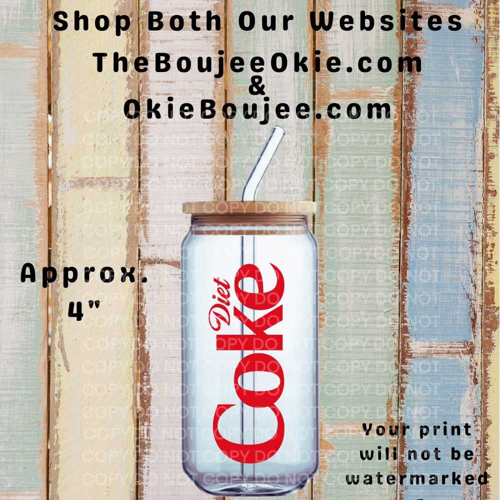 Image of Diet Coke Uv Dtf Decal Double Sided     T4