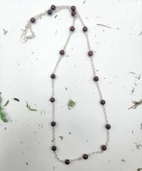 Image 1 of Garnet necklace with clasp