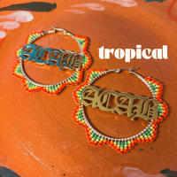 Image 2 of PREORDER: Beaded Hoops