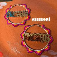 Image 3 of PREORDER: Beaded Hoops