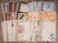 Image 2 of 60 Sheets Lace Edged Scrapbook Stationery Paper Assorted Set 4.9x6.9 Inch