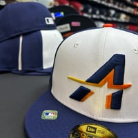 Image 1 of New Era 59Fifty White Navy Orange City Connect