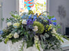 Emerald, Blue & Green Casket Spray