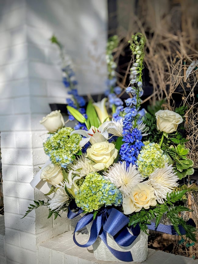 Blue & White Basket
