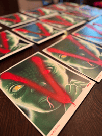 Image 1 of Humankind's Last Stand mini poster hand spray painted.