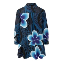 Image 2 of Women's Midi Ruffle Layered Dress Shirt