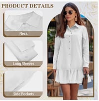 Image 3 of Women's Midi Ruffle Layered Dress Shirt