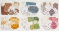 Image 4 of 240 Pcs Vintage Floral Scrapbook Paper & Textured Paper & Label Journaling Stickers Assorted Set A6