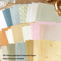 Image 3 of 240 Pieces Vintage Floral Paper and Textured Paper Assorted Set 4.1x5.8 Inch A6