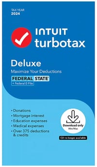 TurboTax Deluxe 2024 1 User