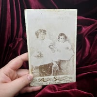 Vintage Cabinet Card - Big Sister Little Sister