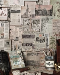 Image 5 of 192 Sheets of Scrapbook Paper - Journaling Scrapbooking Supplies Craft Paper Kits Vintage Room Decor