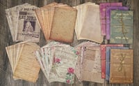 Image 3 of 180 Sheets of Scrapbook Paper, Vintage Journaling Scrapbooking Supplies Craft Kits 6.8×4.7 inch