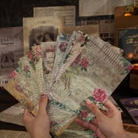 Image 3 of 180 Sheets of Scrapbook Paper, Vintage Journaling Scrapbooking Supplies Craft Kits