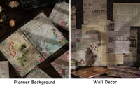 Image 4 of 180 Sheets of Scrapbook Paper for Bullet Journals Junk Journal Planners Aesthetic Room Wall Decor
