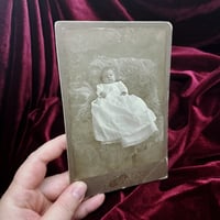 Vintage Cabinet Card - Sleepy Baby 