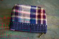 Image 4 of Handwoven Fabric Small Zipper Pouch – Vintage Cotton, Coin and Card Purse