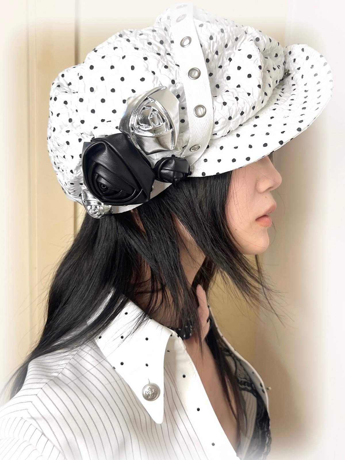 nitalcove ドット柄 ベレー帽 Polka dot beret | nit alcove