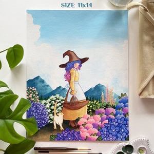 Image of Gathering Herbs, fine art print (3 sizes)