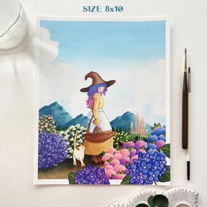 Image of Gathering Herbs, fine art print (3 sizes)