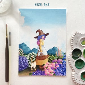 Image of Gathering Herbs, fine art print (3 sizes)