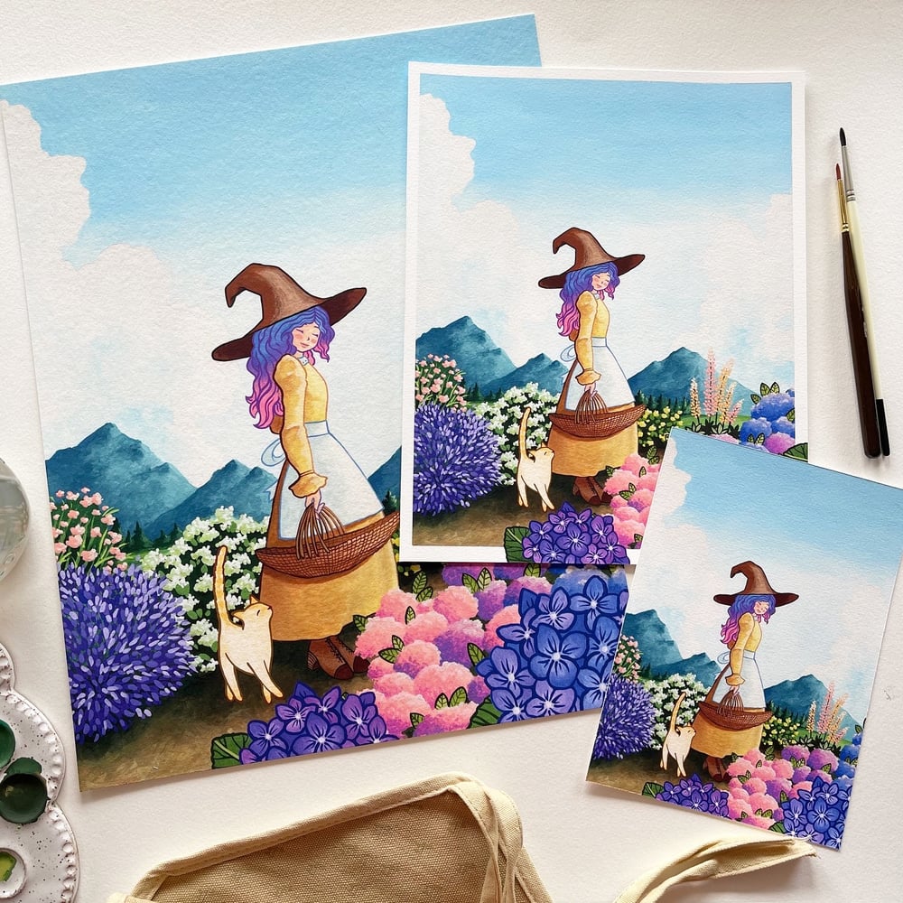Image of Gathering Herbs, fine art print (3 sizes)