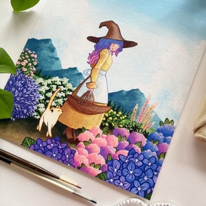 Image of Gathering Herbs, fine art print (3 sizes)