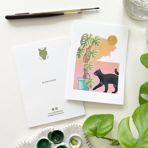 Image of Cats + Plants, Greeting Card Set of 4