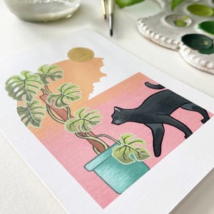 Image of Cats + Plants, Greeting Card Set of 4