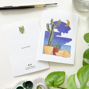 Image of Cats + Plants, Greeting Card Set of 4