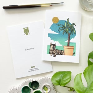 Image of Cats + Plants, Greeting Card Set of 4