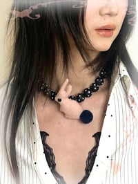 Image 1 of Handmade rabbit beaded necklace