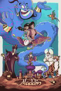 Image 1 of Aladdin 24x36" Giclee Reg and Foil Var