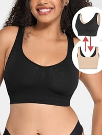Image 1 of Reversible Two-Tone Seamless Bra