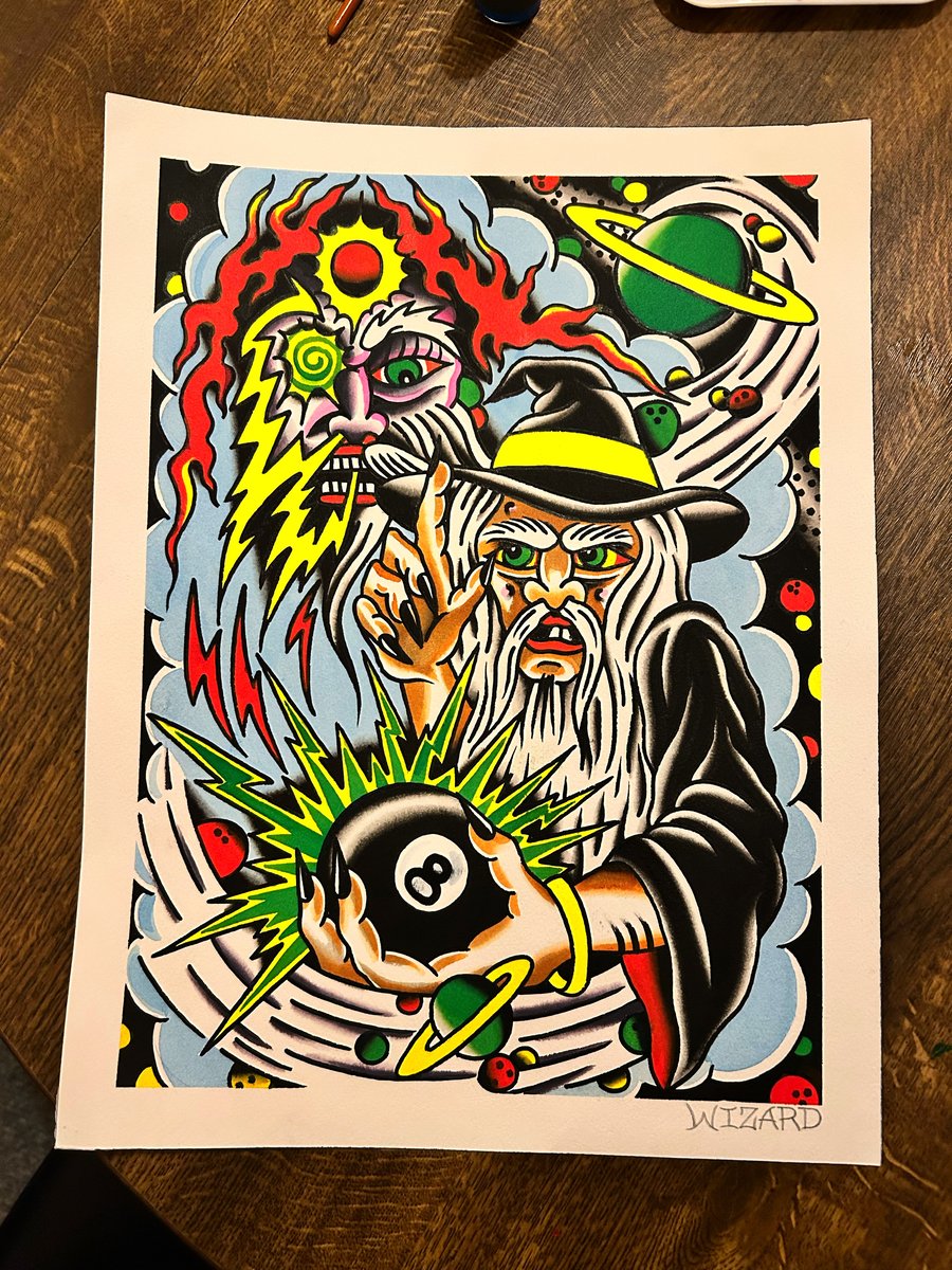Jimmy wizard wizard print a3