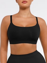 Image 1 of Comfortable Everyday Bralette With Adjustable Shoulder Strap - BLACK