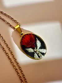Embroidered Flower Pendant