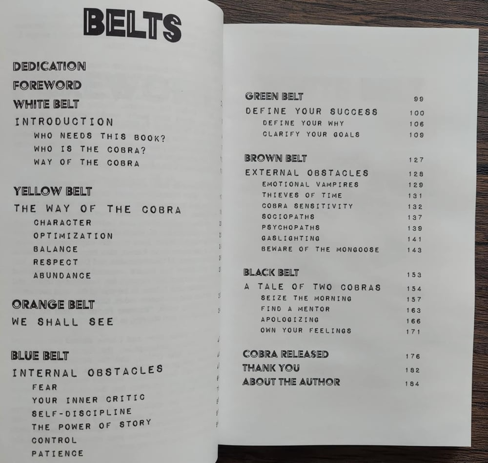 Way of the Cobra: Unleash Your Inner Badass, by Sean Kanan - SIGNED x2