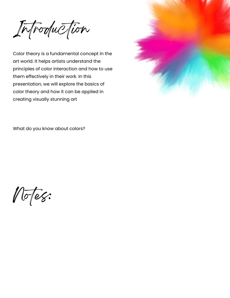 Image of Color Theory Unit Study