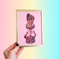 Image 1 of Chocolate Bunny 5x7 mini print