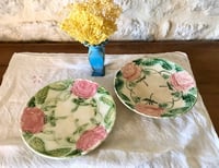 Image 1 of Assiettes barbotine Roses 
