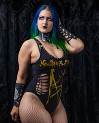 Image 4 of M/L New Skeletal Faces Bodysuit