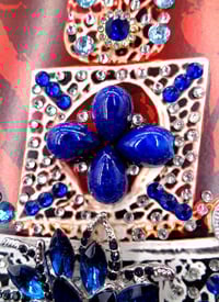 Image 7 of Prestige A3 Blue Jewel and Lapis Crown in 3D box frame