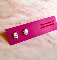 Image 2 of P. Puppy Tiny Stud Earrings