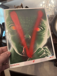 Image 3 of Humankind's Last Stand mini poster hand spray painted.