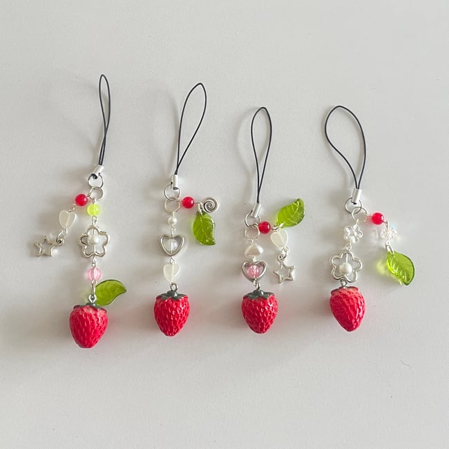 strawberry phone/bag charm