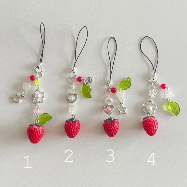 strawberry phone/bag charm